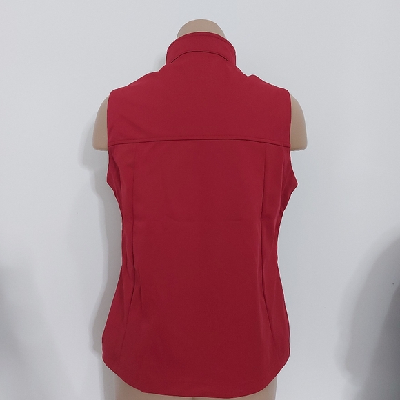Core 365 Womens Classic Red Carbon 850 Knit Shell Vest Audio Port Stretchable - Picture 2 of 5